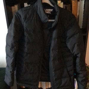 Black lands end puffer jacket